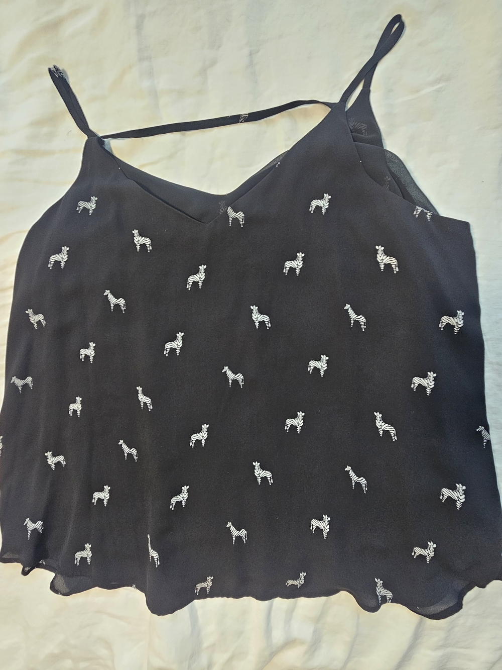 Loft Zebra Print String Strap Top Size 22 - Picture 6 of 7